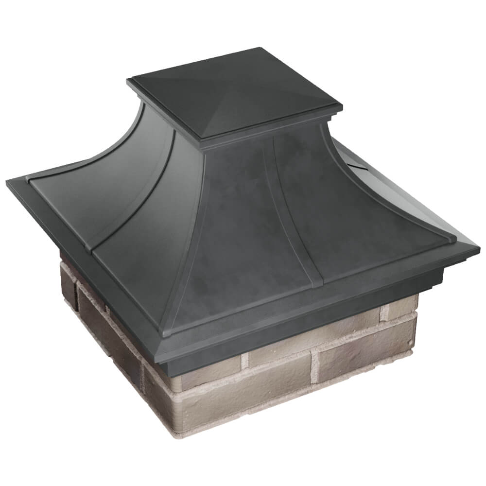 Колпак Zking Монблан Премиум Серый на столб 1.5х1.5 кирпича (385х385мм) в Ялте фото