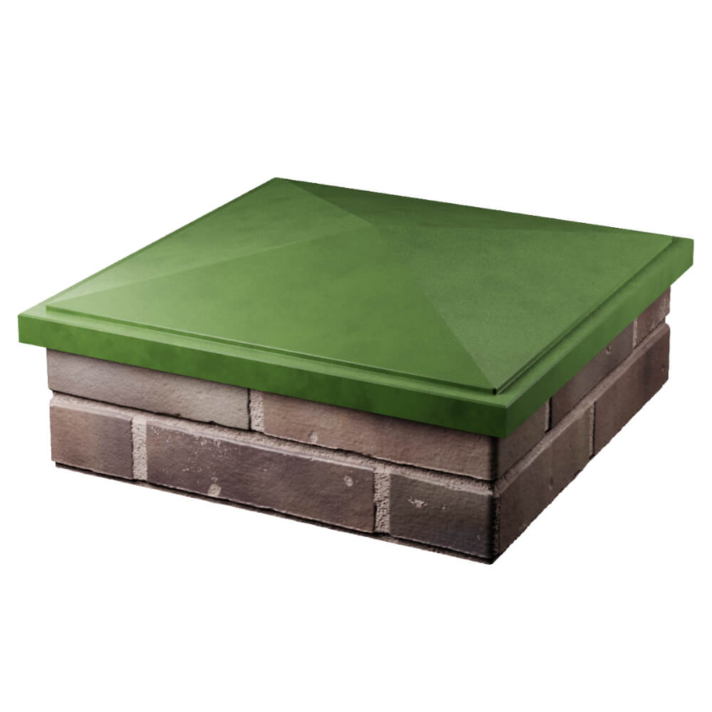 Колпак Zking БонаМоно Зеленый на столб 2х2 кирпича (515х515, 530х530мм) в Ялте фото