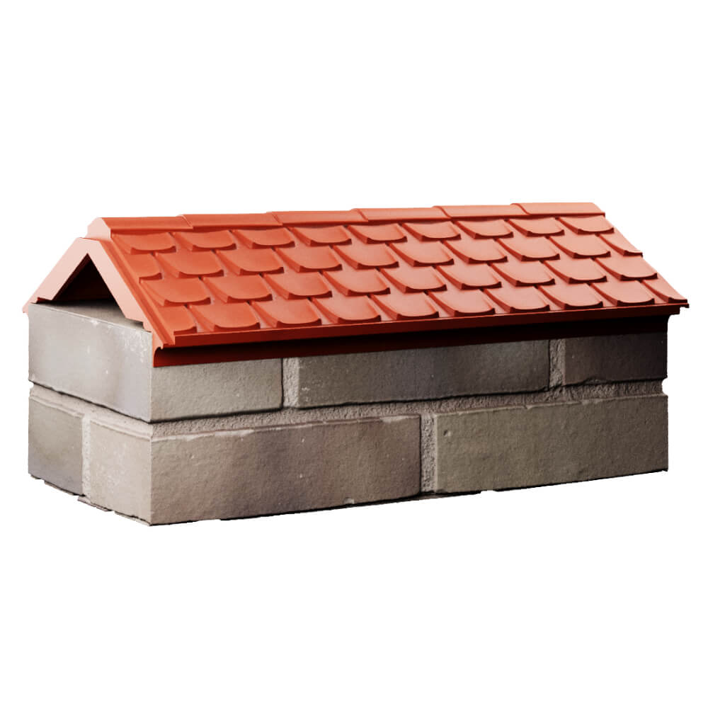 Парапет Zking Эльбрус Красный с посадкой на 1 кирпич (255мм) Ялта фото