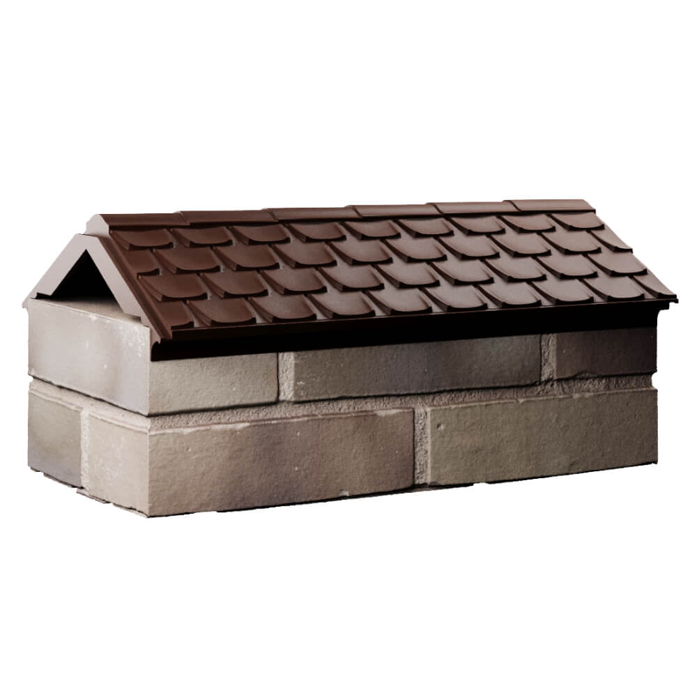 Парапет Zking Эльбрус Коричневый с посадкой на 1 кирпич (255мм) Ялта фото