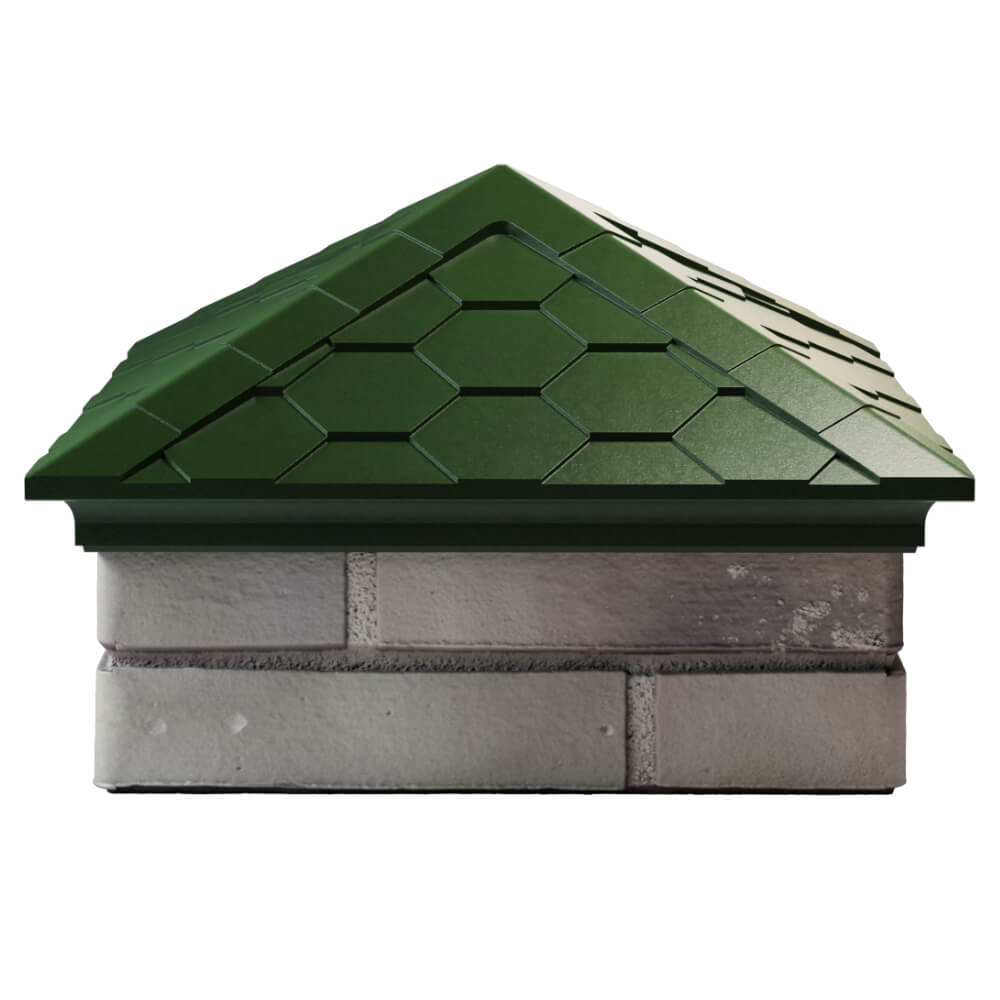 Колпак Zking Эверест Зеленый на столб 1.5х1.5 кирпича (390х390мм) Ялта фото