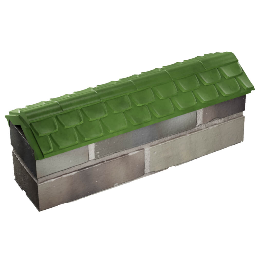 Парапет Zking Эльбрус Зеленый с посадкой на 0.5 кирпича (130мм) в Ялте фото